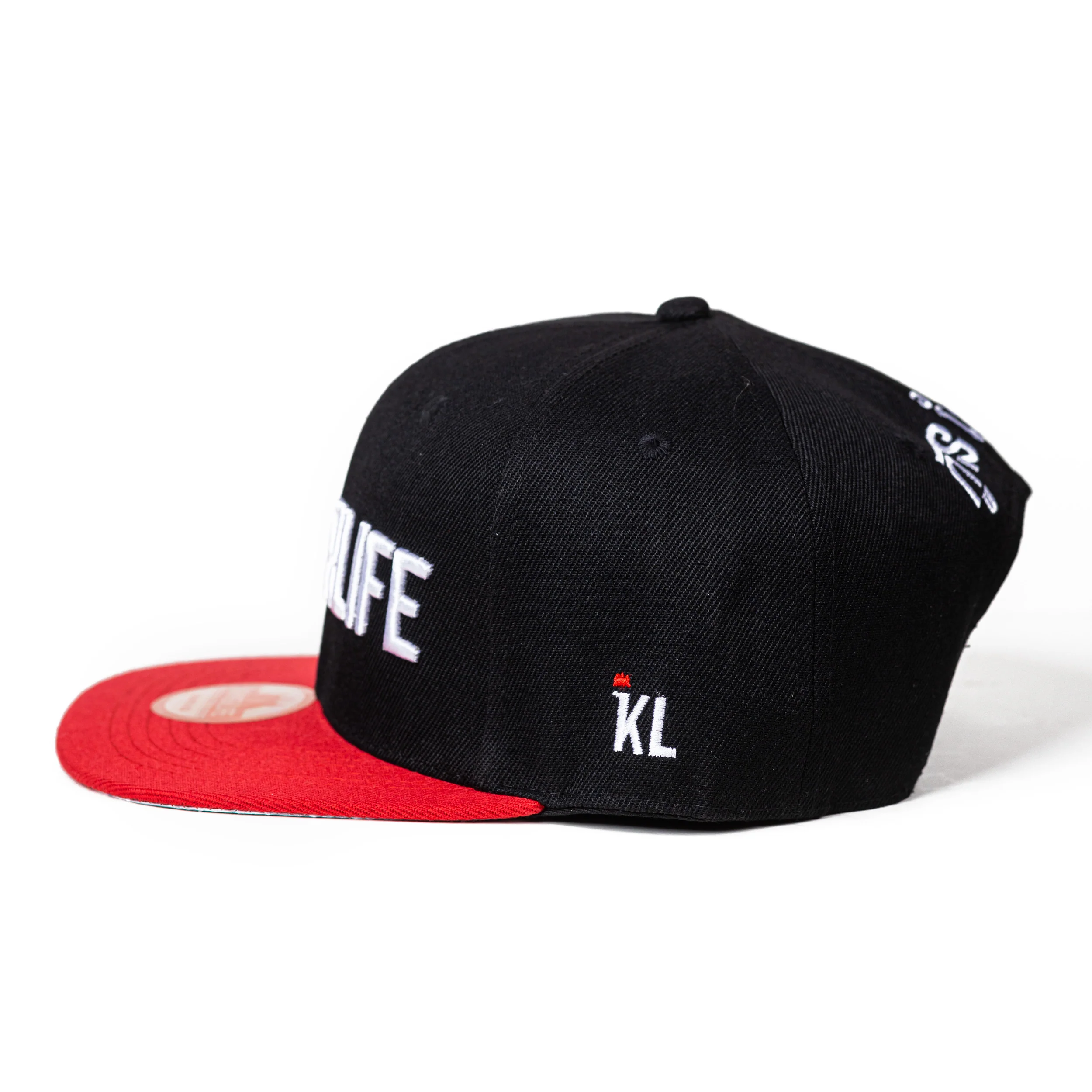 Classic Snapback Cap - Black/Red - Image 5