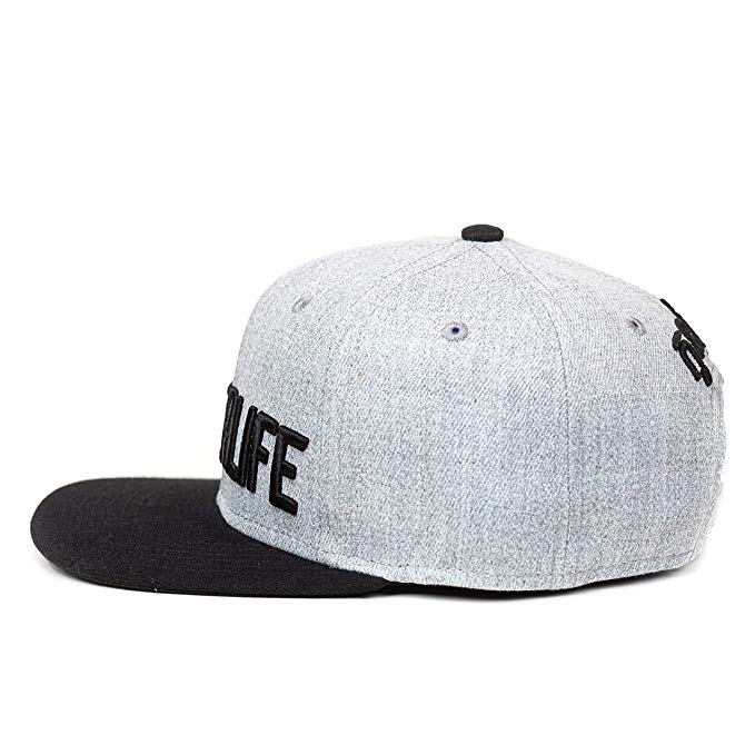 Classic Snapback Cap - Grey/Black - Image 6